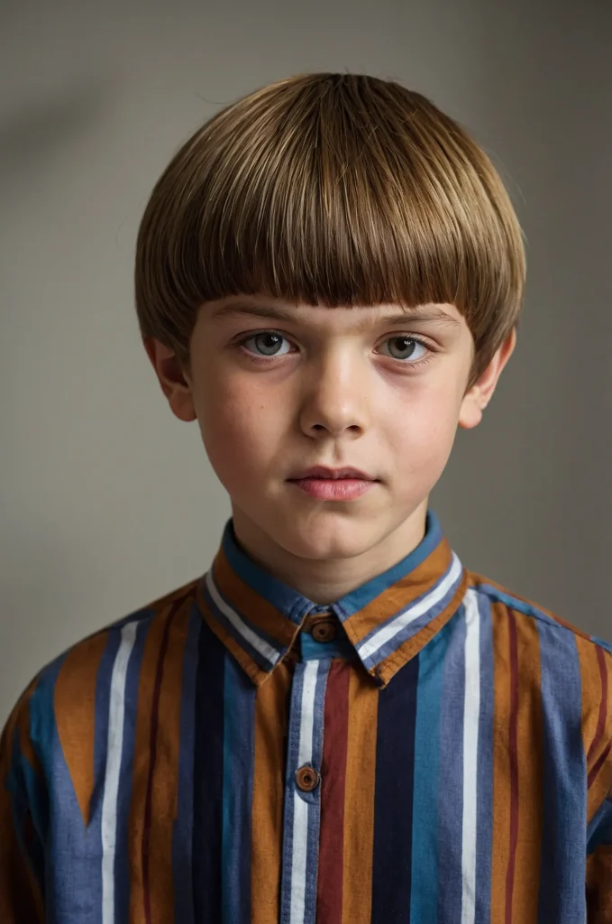 11 Bowl CutYoung boy with a modern bowl cut c 2