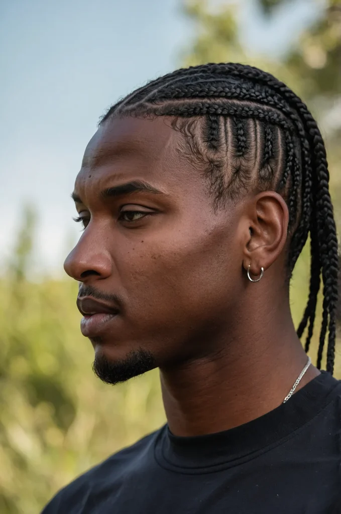 11 Chelsea Cut with Braided FrontA Black man 2