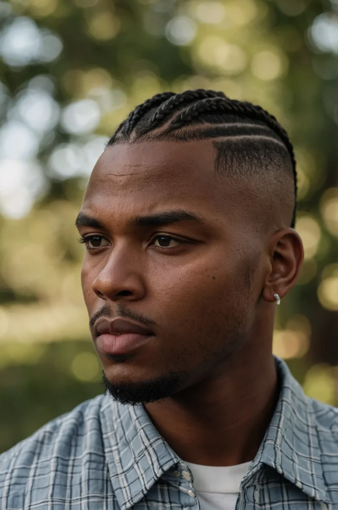 11 Chelsea Cut with Braided FrontA Black man 3