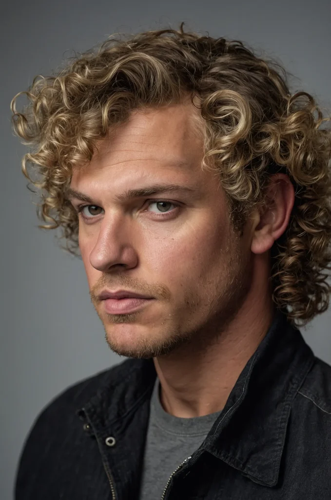 11 Curly Bull CutA realistic portrait of a Wh 2