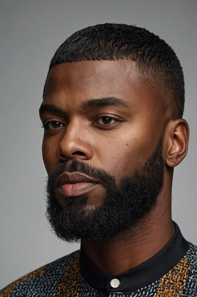 11 Modern Bowl Cut with Beard BlendA Black ma 1