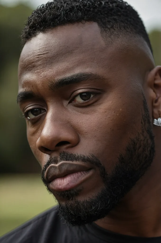 11 Shag Cut with FadeCloseup portrait of a Bl 1