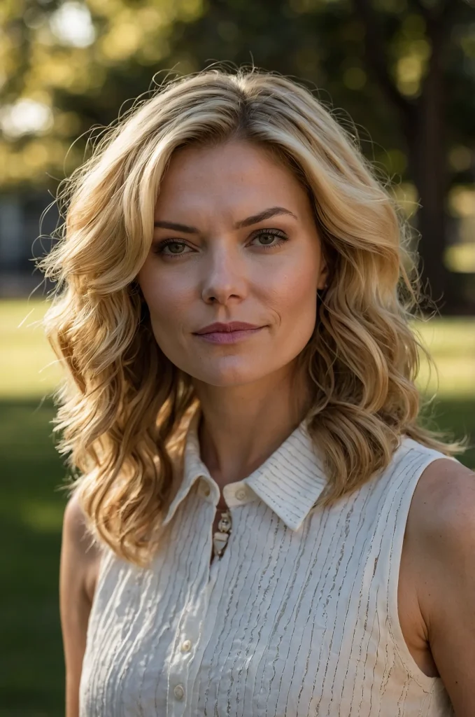 11 Wavy Karen CutA White American woman with 2