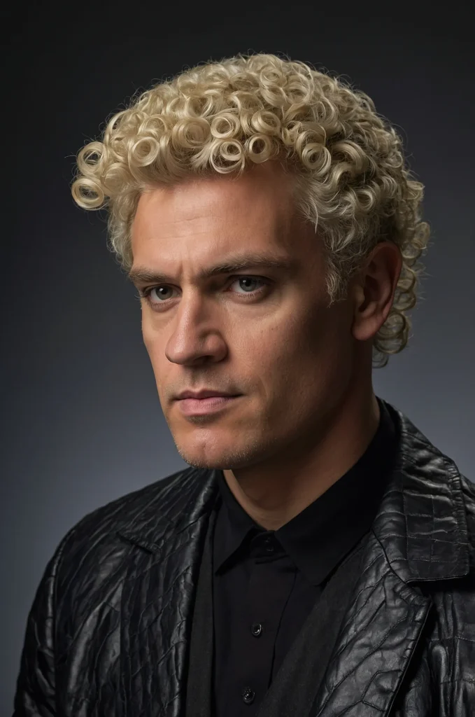 12 Dyed Broccoli CutA realistic portrait of a 3