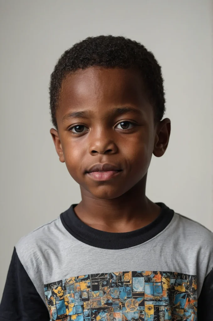 12 Flat TopA young Black boy with a clean ret 3