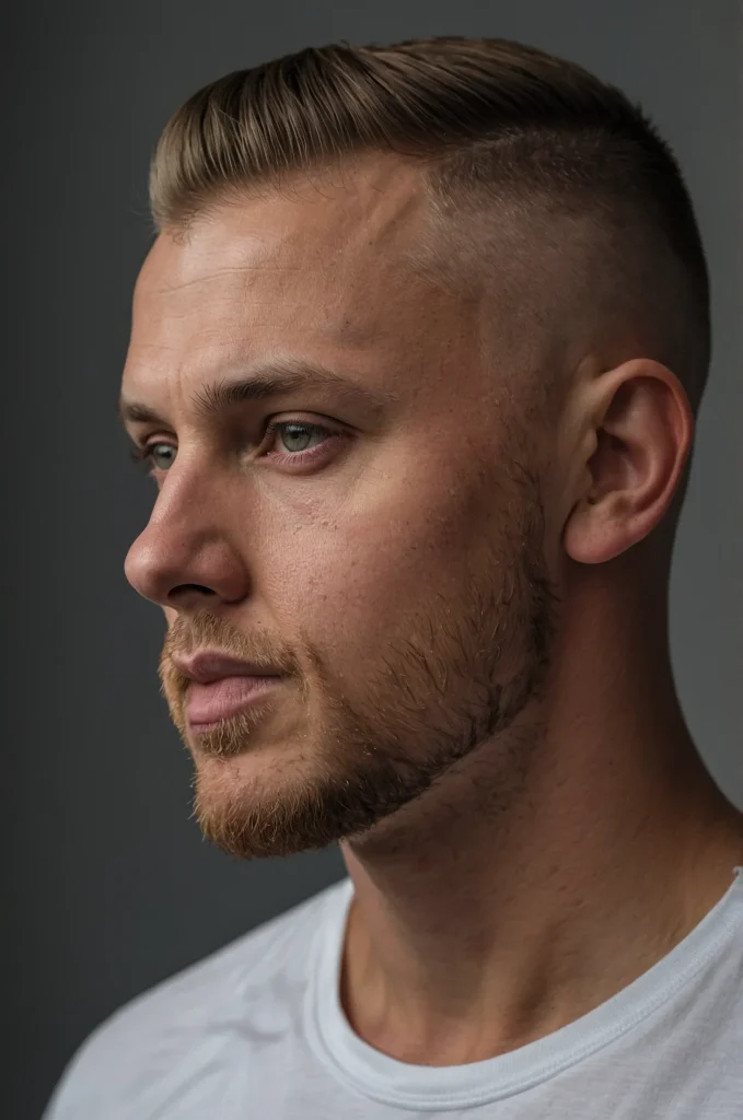 12 Short Top UndercutRealistic portrait of a 2