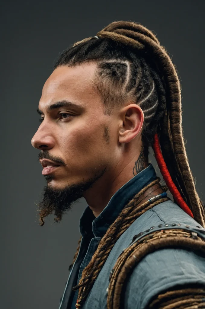 15 Dreadlock Warrior CutA White American man 1