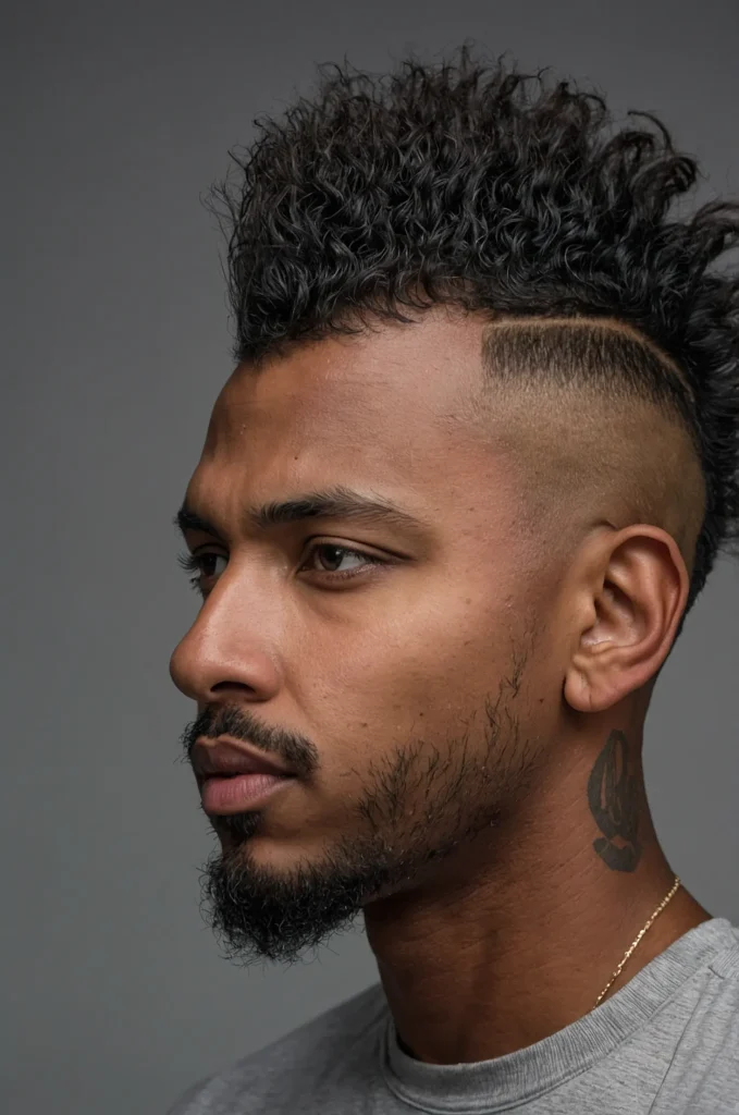 15 Taper with Mohawk Black man with a taper h 3