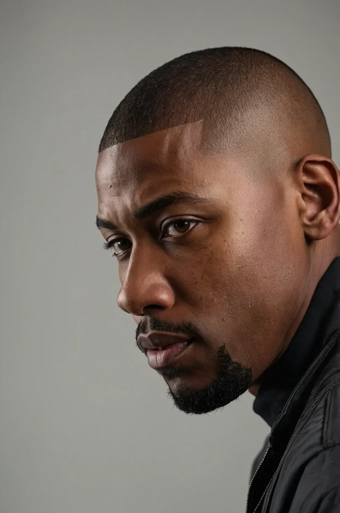 17 Buzzed Crew Cut for Black MenA Black man w 1