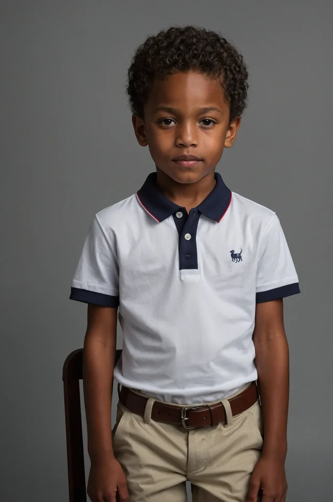 17 Side Part with CurlsA young Black boy with 1