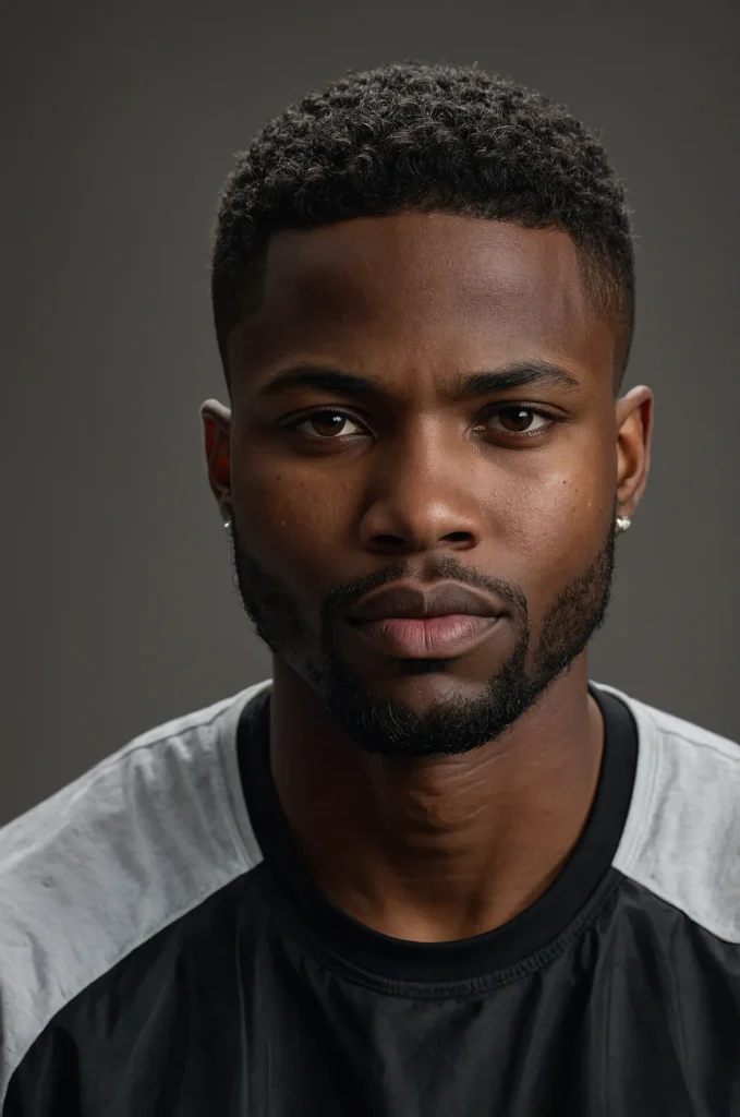 18 Shadow Fade Crew CutA Black man with a sub 1