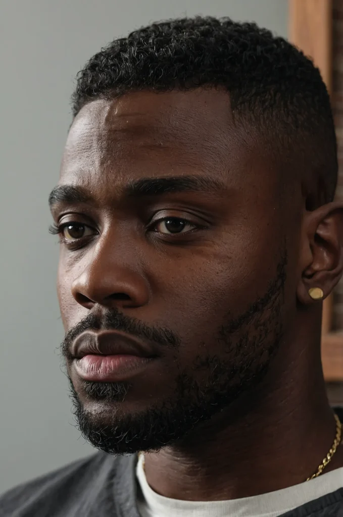 18 Shadow Fade Crew CutA Black man with a sub 2