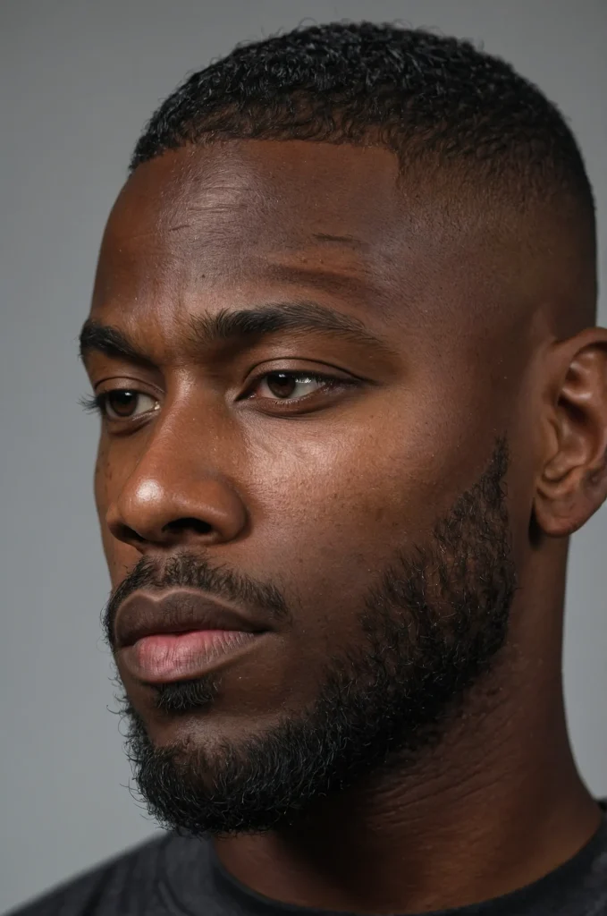 18 Shadow Fade Crew CutA Black man with a sub 3