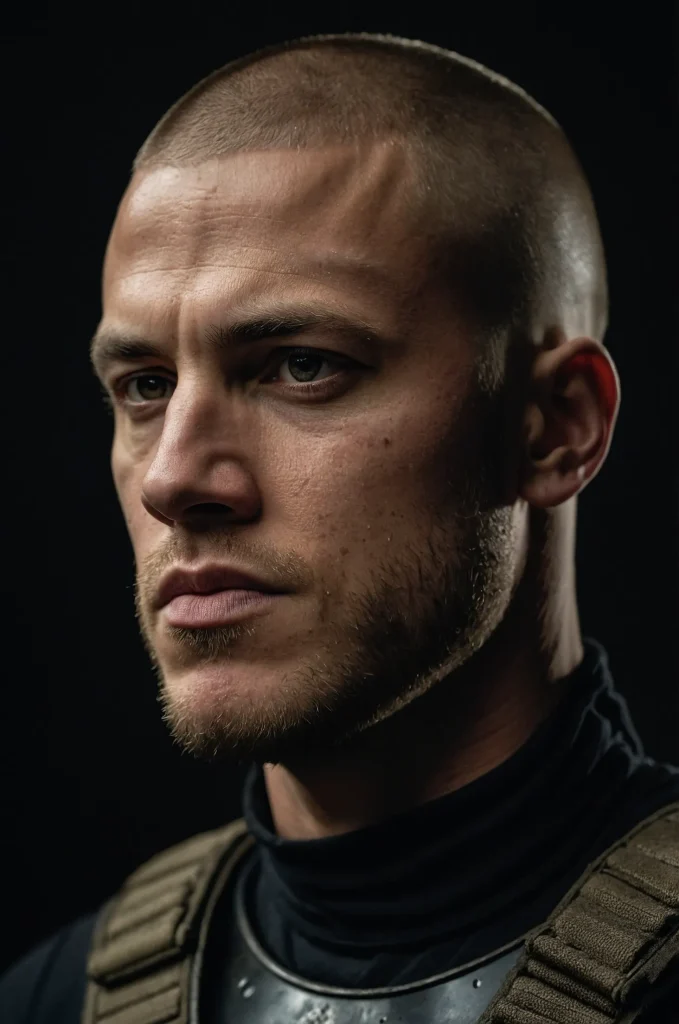 18 Spartan Buzz CutA White American man with 3