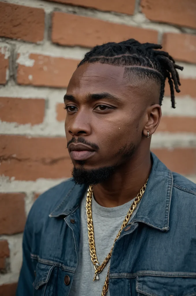 18 Taper with Short Dreads Black man with a t 3