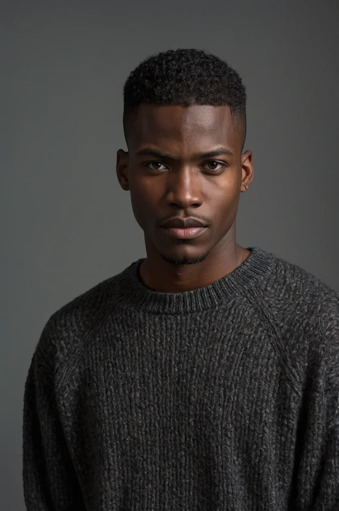 19 Textured Top Taper Black man with a taper 1