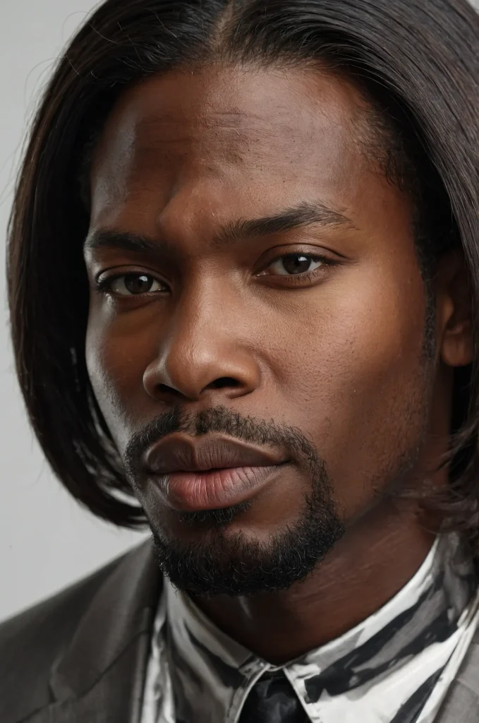 1 Silk Press Hime CutA Black man with natural 1