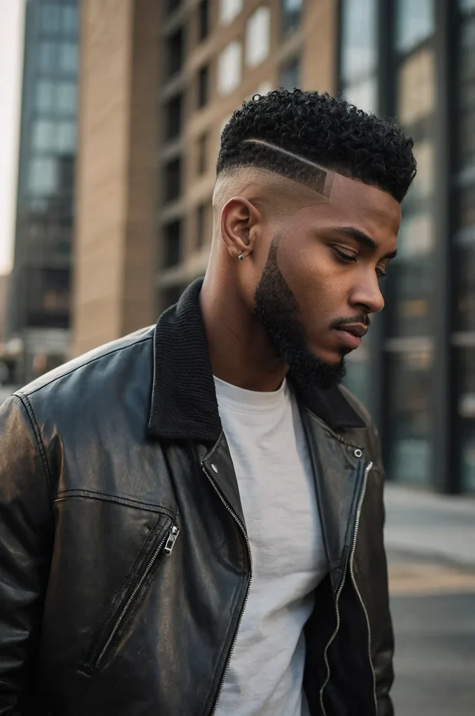 2 High Taper Fade Black man with a high taper 1