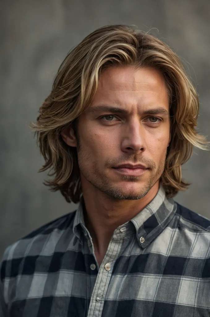 2 Layered Bob Cut MenA White American man wit 2