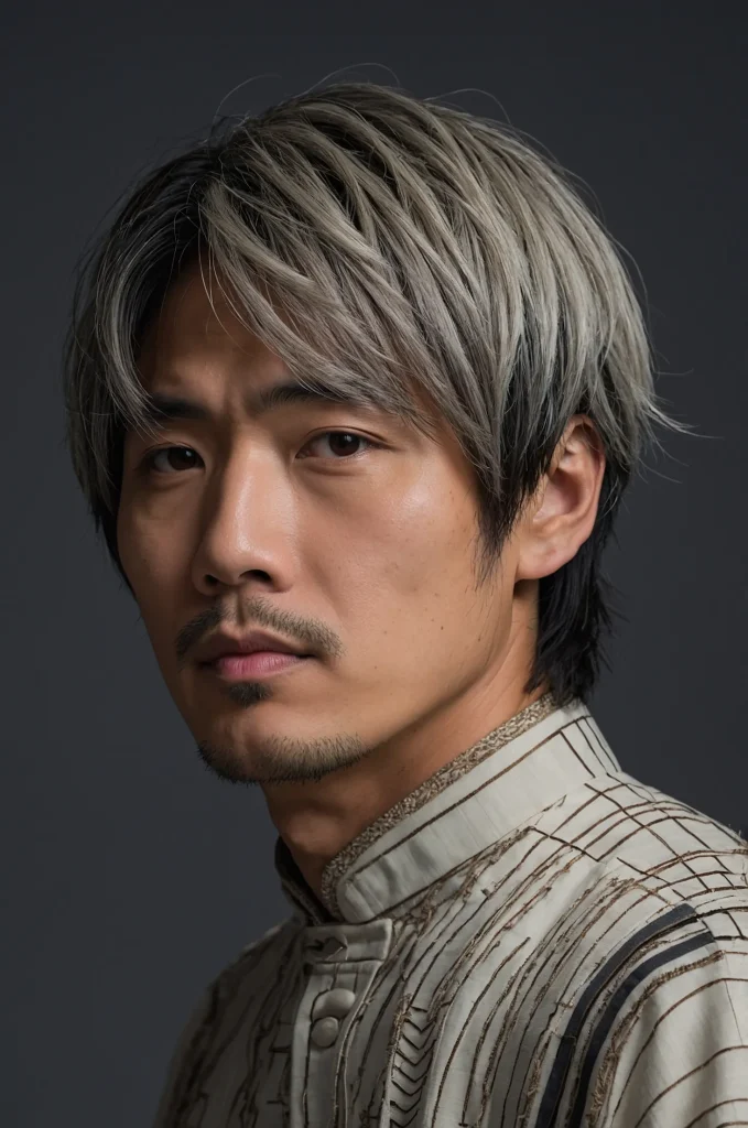 2 Layered Hime CutJapaneseAmerican man with a 2