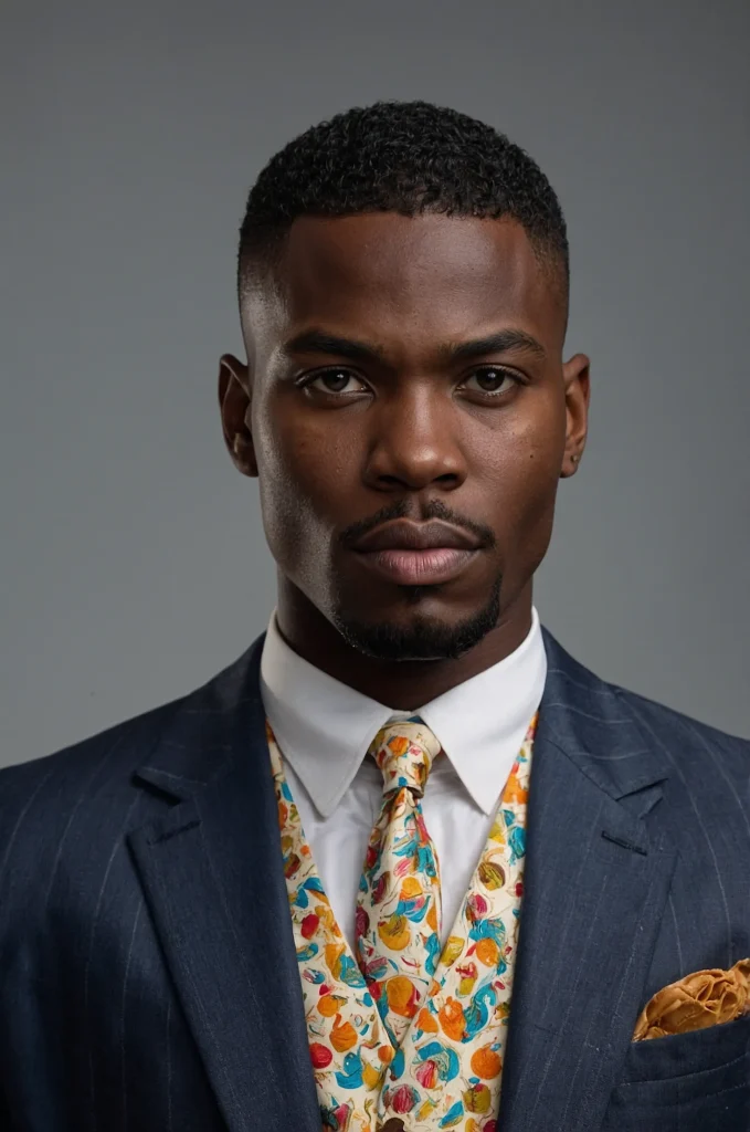 2 Low Ice Cream CutBlack man with a low ice c 2