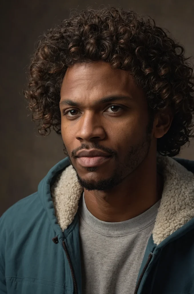 3 Curly Shag CutSharp realistic image of a Bl 1