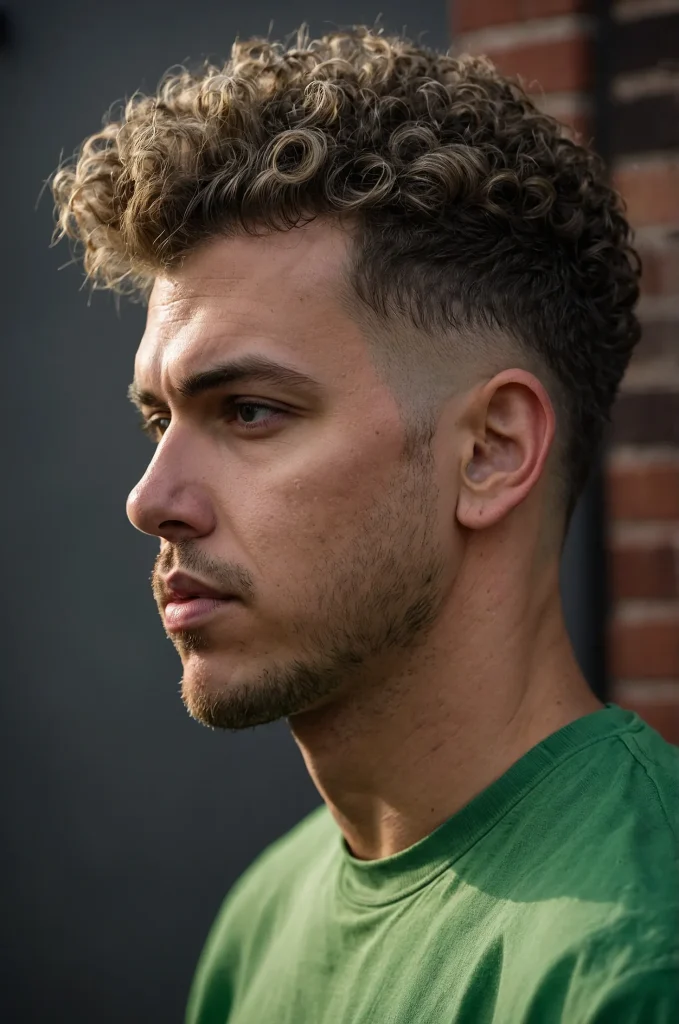 3 High Fade Broccoli CutA White American man 2