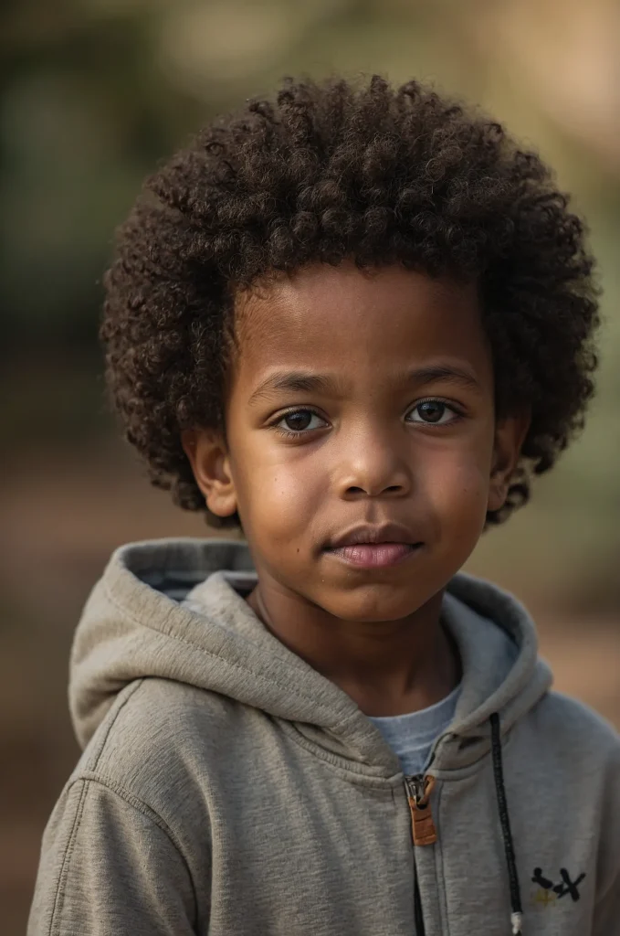3 Mini AfroA young Black boy with a natural r 1