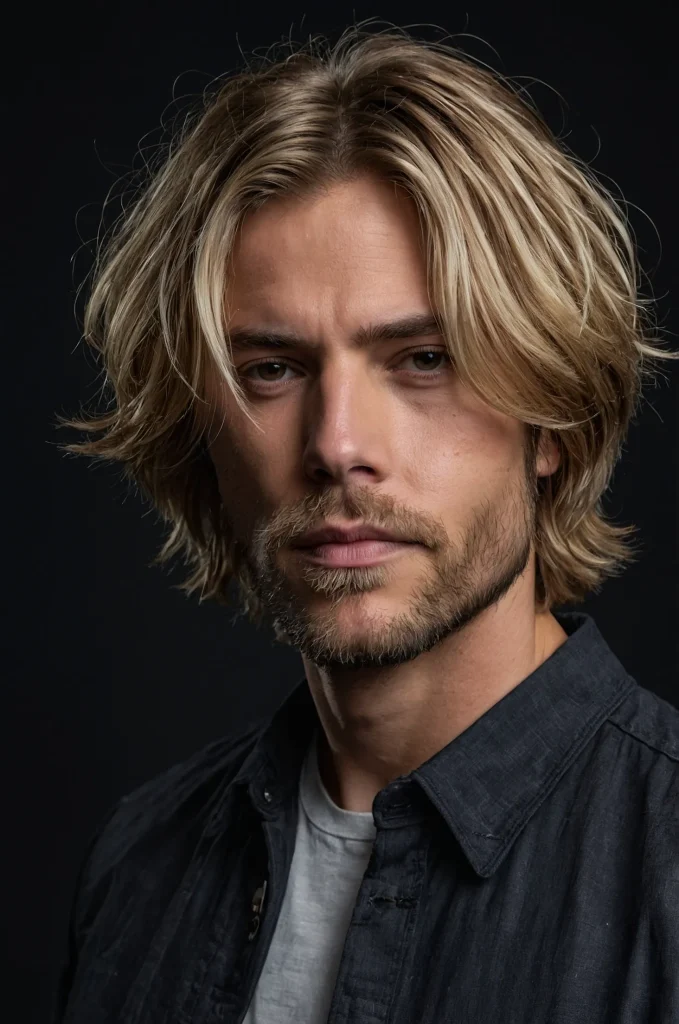 4 Textured Bob for MenWhite American man with 2