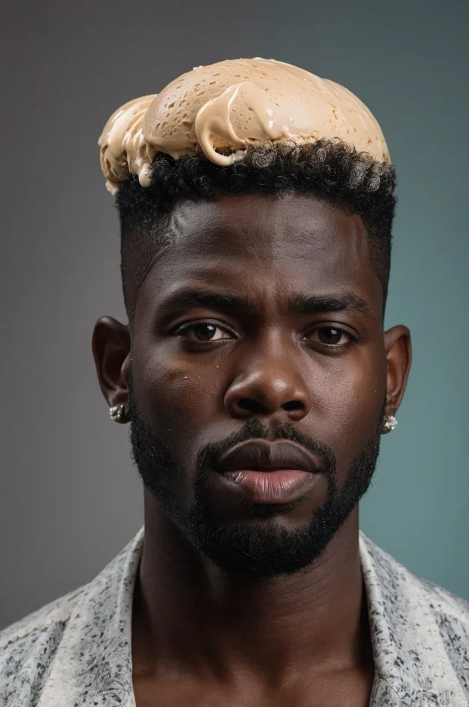 5 Burst Fade Ice Cream CutBlack man with an i 2