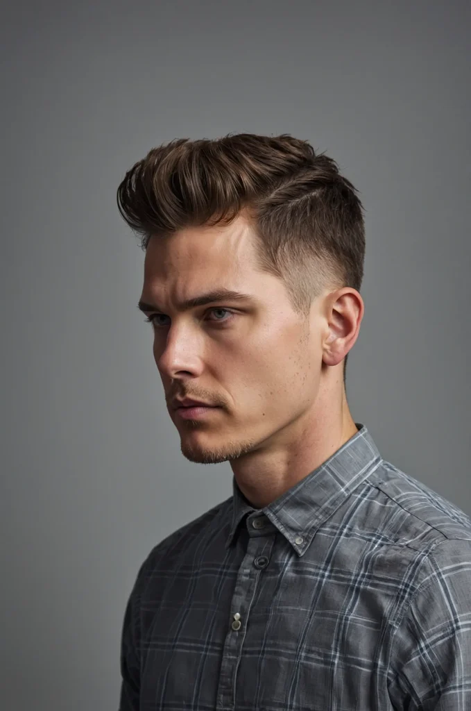 5 Burst Fade White American man with a clean 1