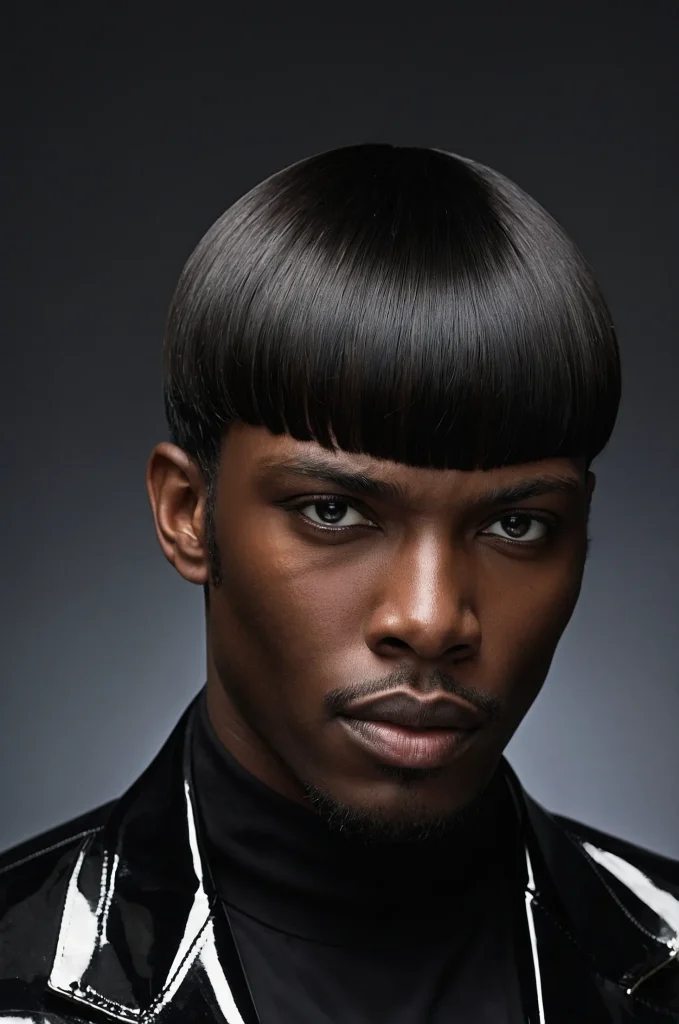 6 High Gloss Hime CutBlack man with straighte 3