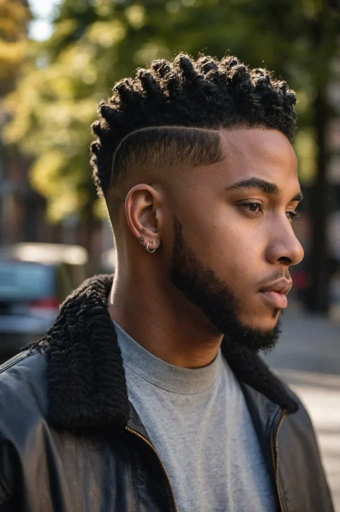 6 Taper with Sponge Twists Black man with a t 3