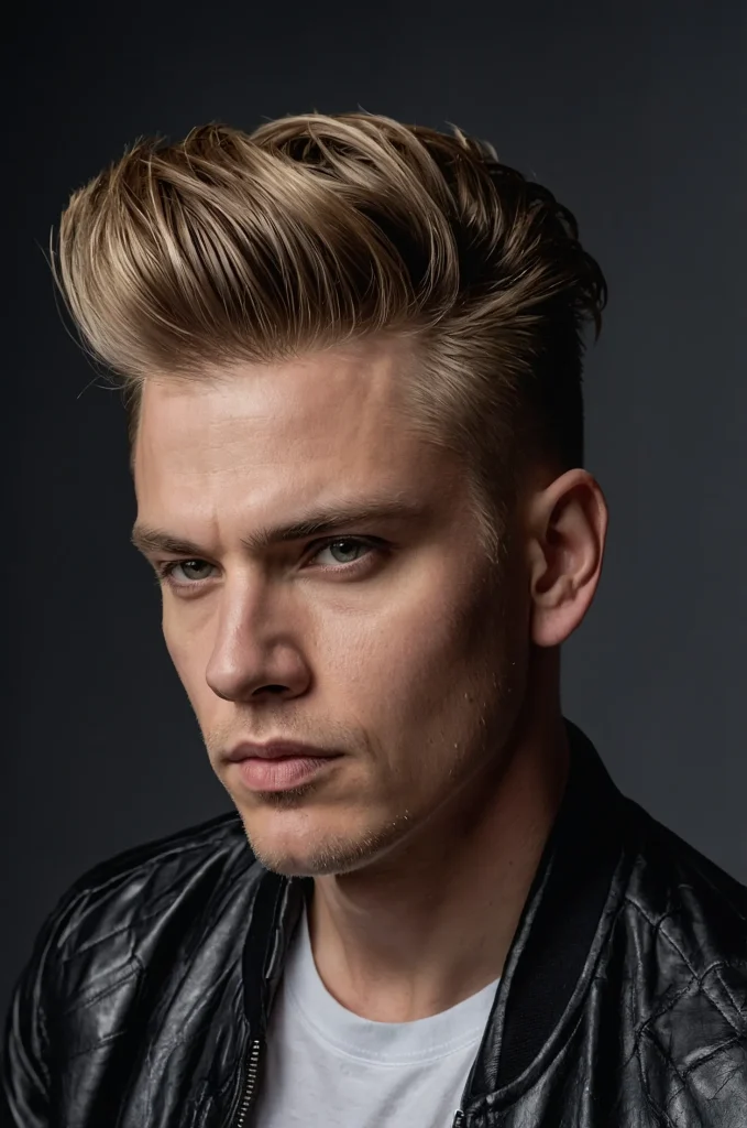 7 Shaved Sides with Long TopA White American 1