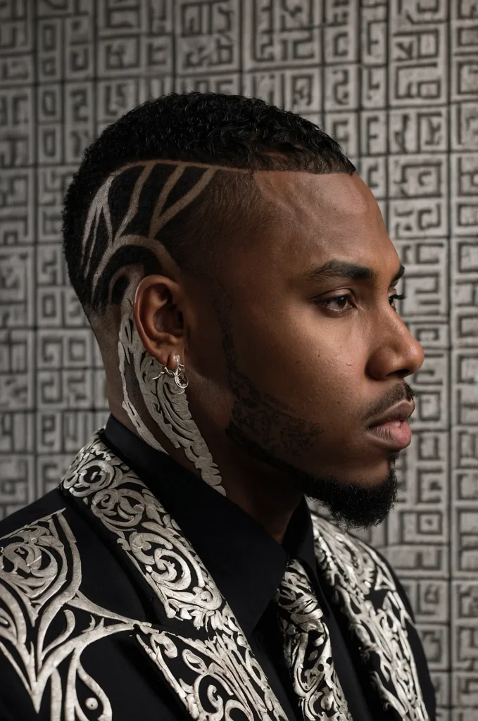 8 Chelsea Cut with Shaved DesignsA Black man 2