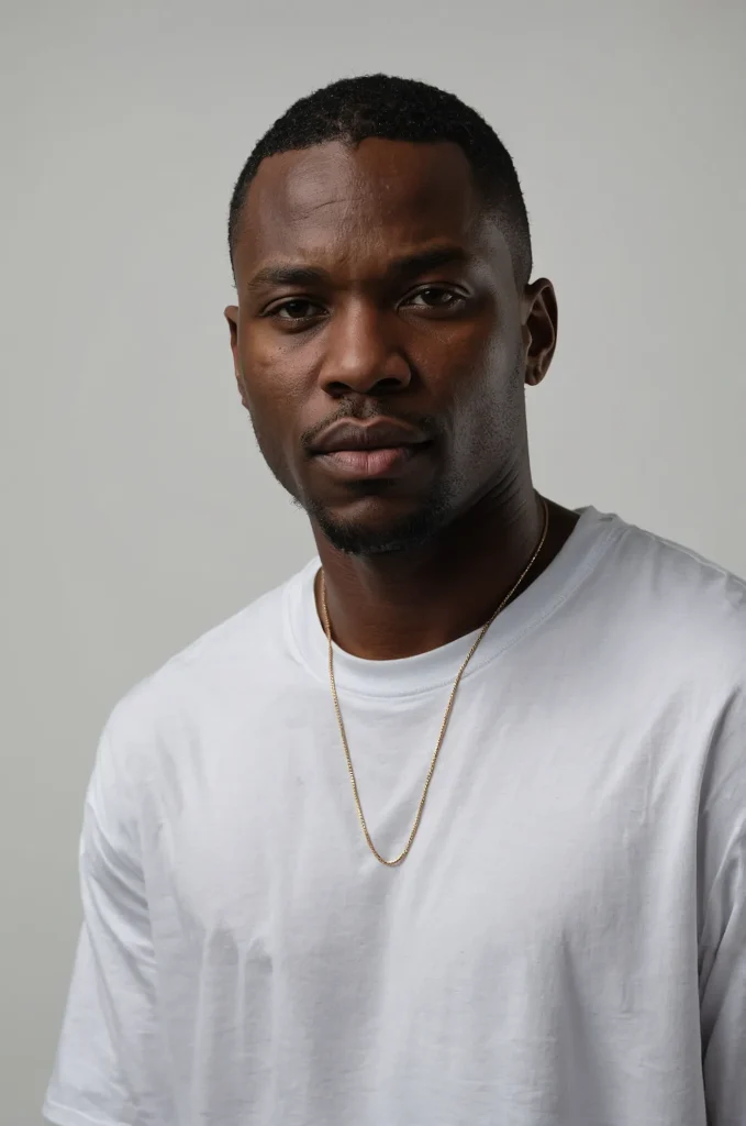 8 Layered Karen Cut Black man with a multila 0