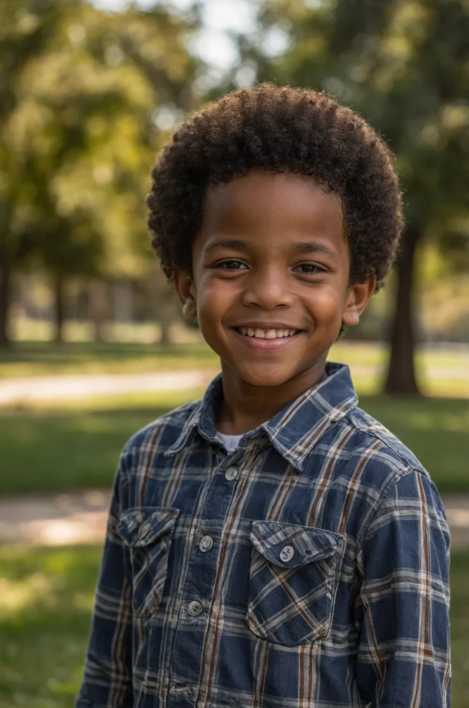 8 Short Afro StyleYoung Black boy with a natu 1