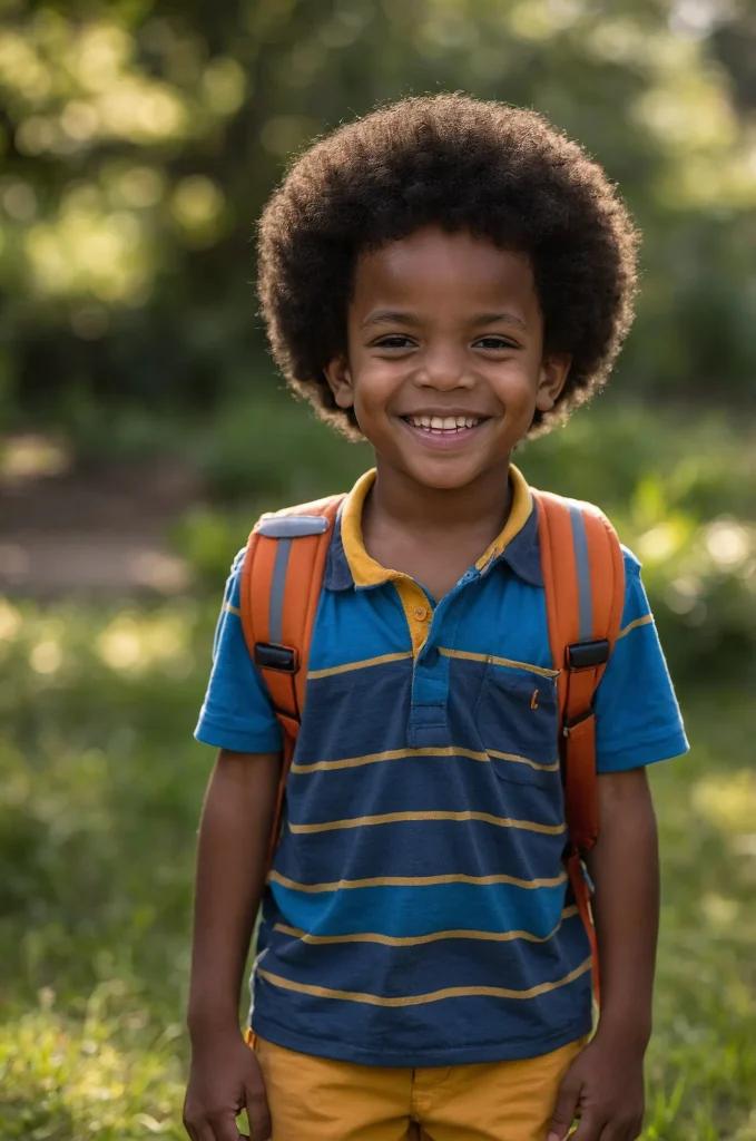 8 Short Afro StyleYoung Black boy with a natu 2