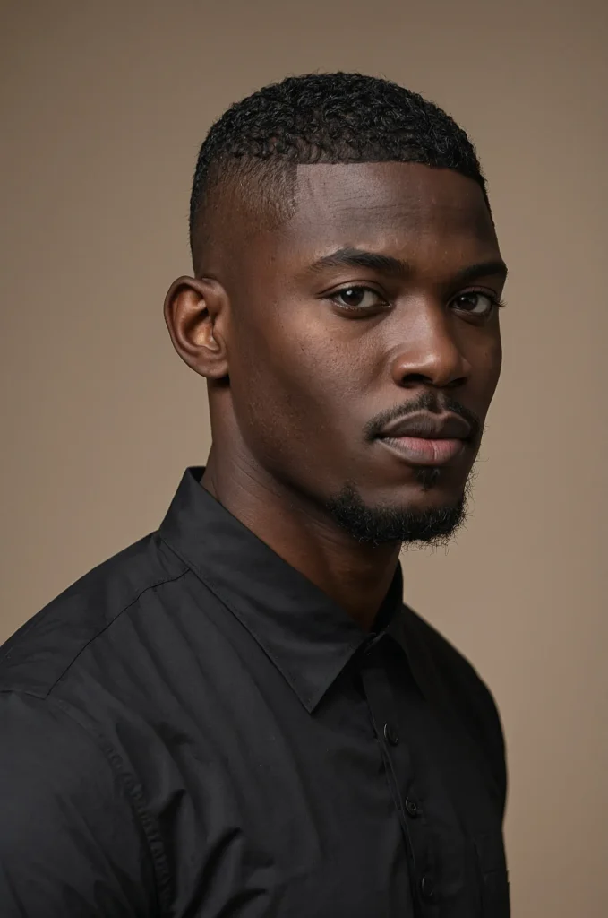 8 Temple Taper Black man with a temple taper 3