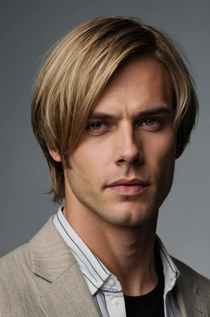 9 Bob with Side Fringe MenWhite American man 1