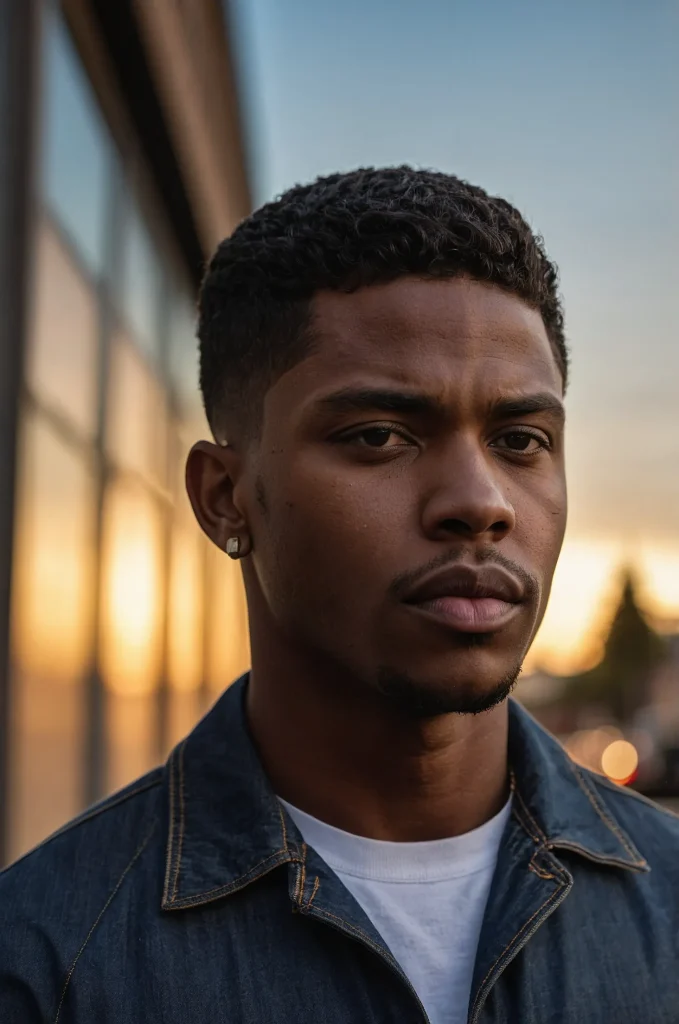 9 Taper with Part Black man with a taper hair 1