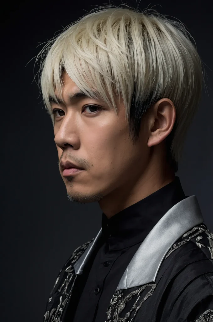 9 TwoToned Hime CutJapaneseAmerican man with 1