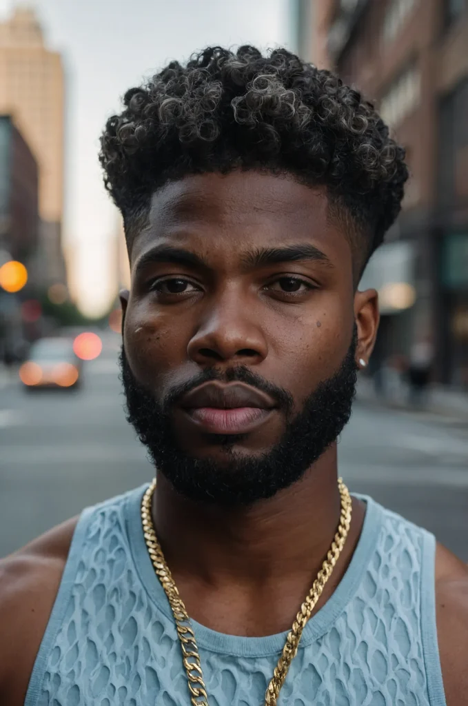 9 Wavy Ice Cream CutBlack man with a wavy ice 1