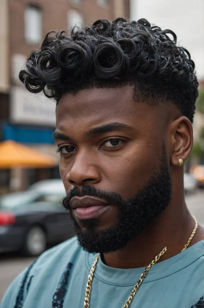 9 Wavy Ice Cream CutBlack man with a wavy ice 2