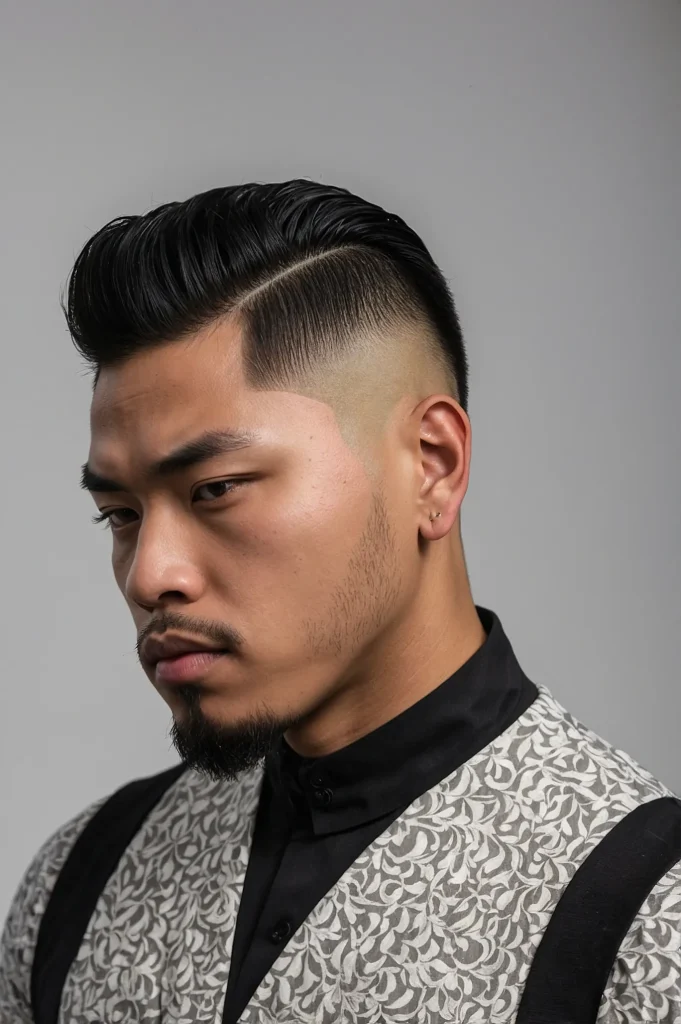AsianInspired Straight Fade CutA Black man wi 2