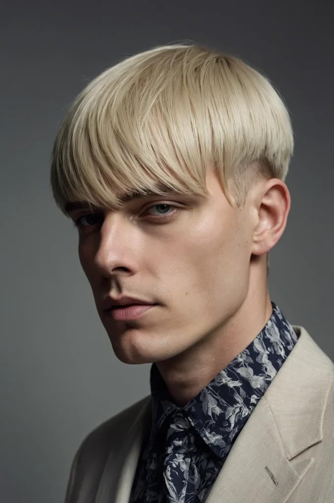 Asymmetrical Mod CutWhite American man with a 3