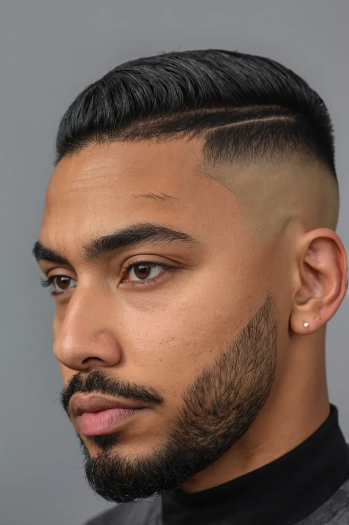 Bald Drop Fade Defined EdgesDrop fade shape 1