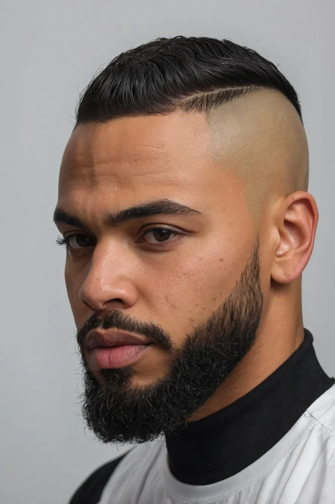 Bald Drop Fade Defined EdgesDrop fade shape 3