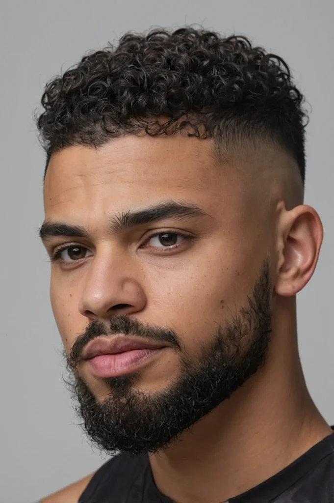 Bald Fade Curly Drop TopCurly drop top with 1