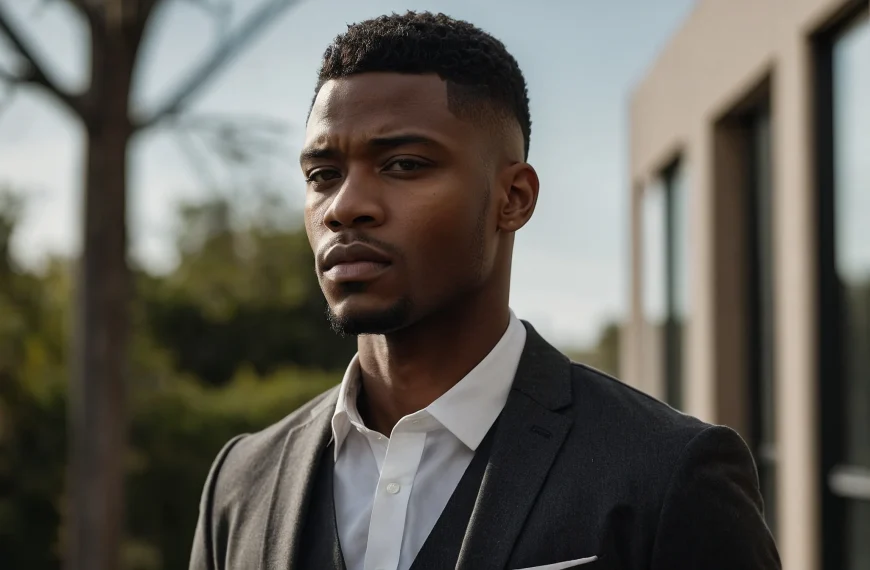 Black Men Fringe Cut